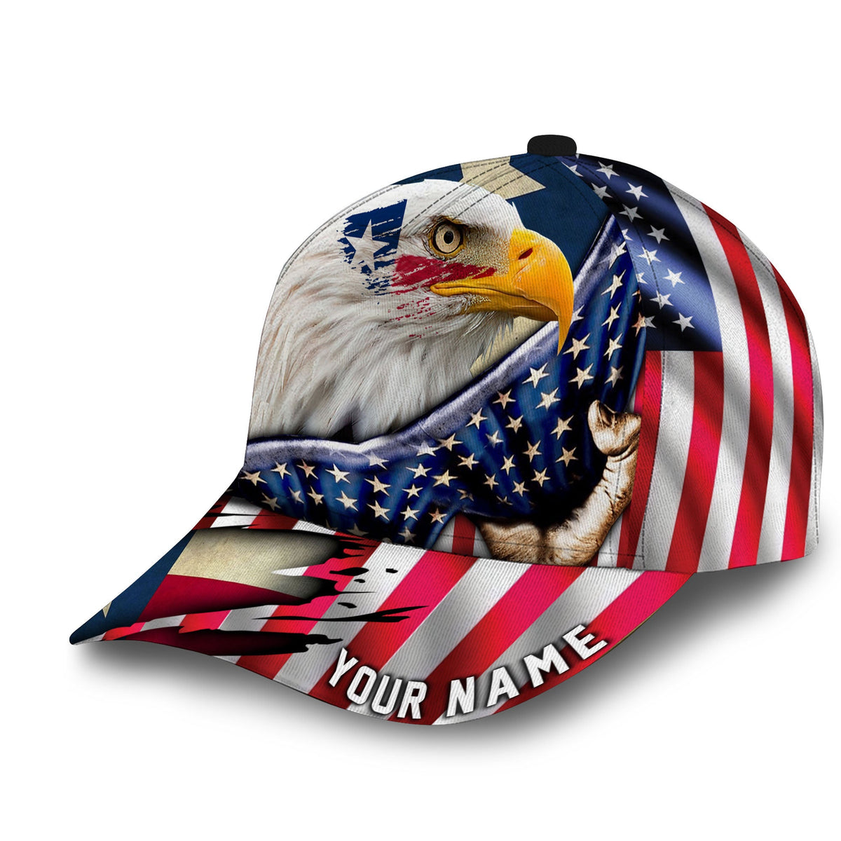 Premium Cool Eagle Texas Pride Hats Personalized
