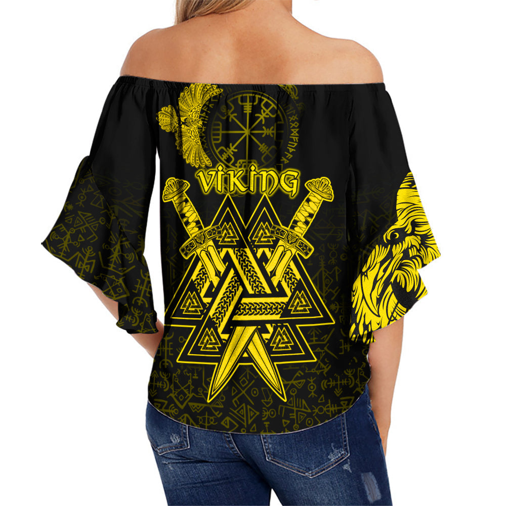 custom-viking-off-shoulder-waist-wrap-top-valknut-raven-symbol-celtic-vegvisir-yellow-color
