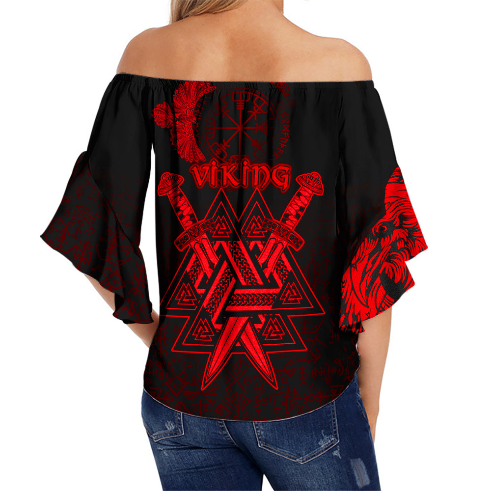 custom-viking-off-shoulder-waist-wrap-top-valknut-raven-symbol-celtic-vegvisir-red-color