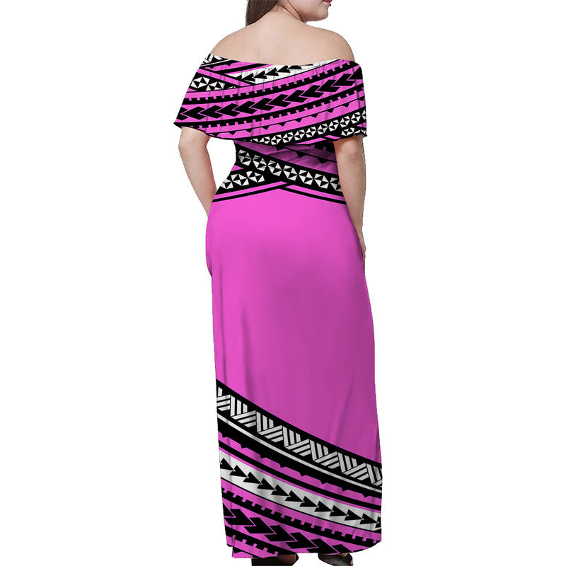 polynesian-off-shoulders-long-dress-simple-pink