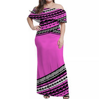 polynesian-off-shoulders-long-dress-simple-pink