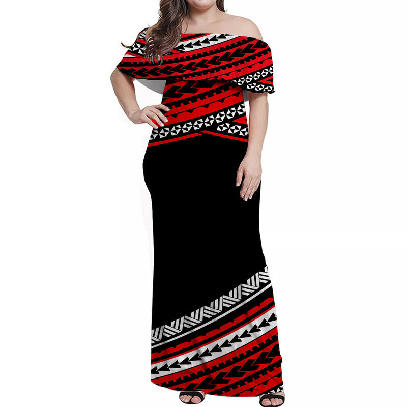 polynesian-off-shoulders-long-dress-simple-red