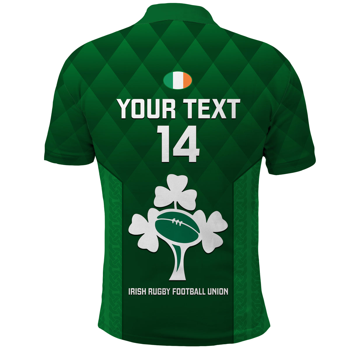 Personalised Ireland Rugby Polo Shirt 2023 Go Irish Shamrock World Cup - Wonder Print Shop