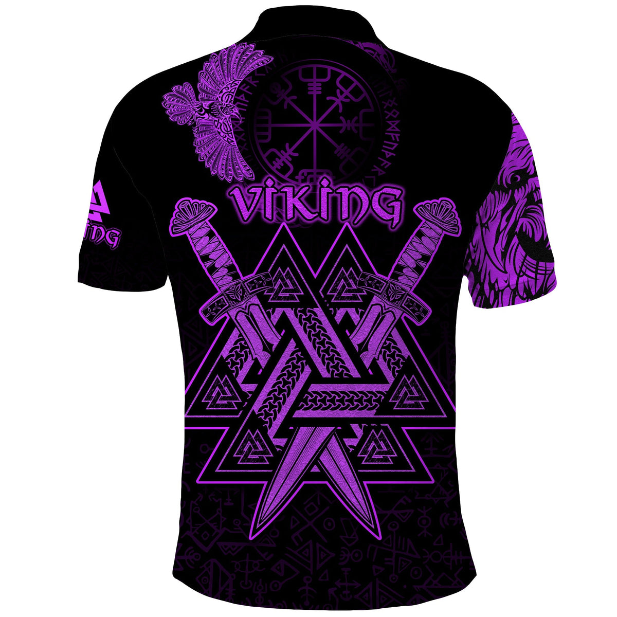 custom-viking-polo-shirt-valknut-raven-symbol-celtic-vegvisir-purple-color
