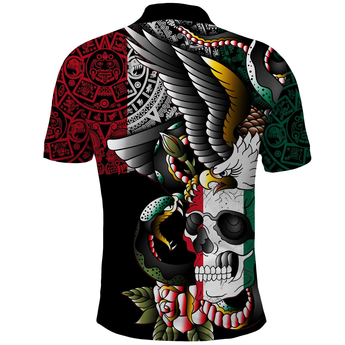 custom-mexico-polo-shirt-mexican-skull-eagle-with-angry-snake
