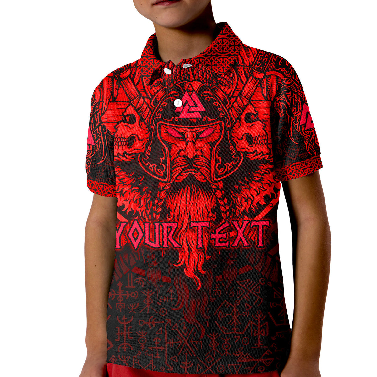 custom-viking-odin-polo-shirt-celtic-knot-viking-head-with-axes-magical-runes-signs-red-color