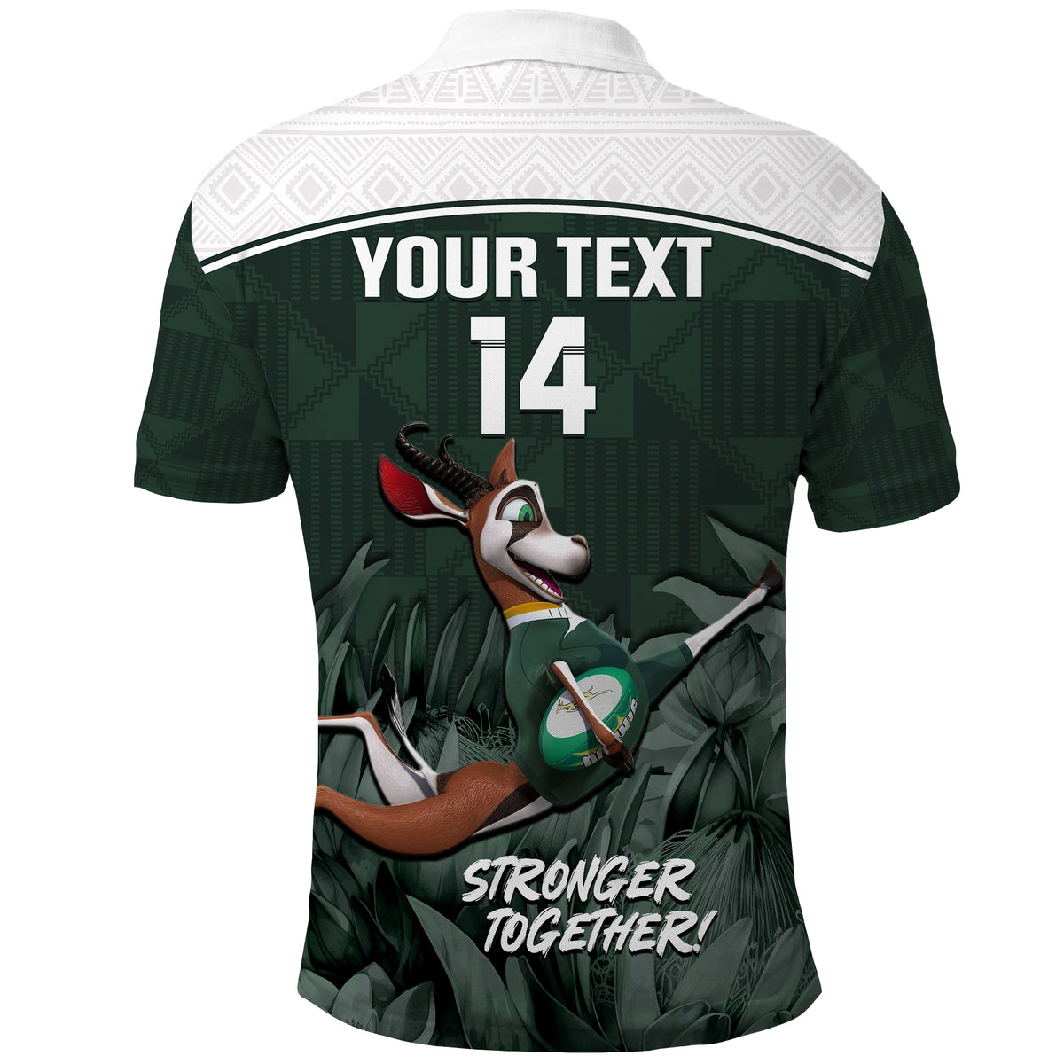 Custom South Africa Rugby Polo Shirt Springboks 4th Champions World Cup Proud - Wonder Print Shop