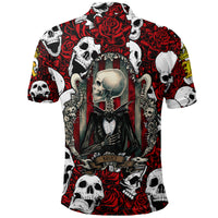 Custom Skull Rose King Death Cannot Divide Us Polo Shirt LT2 - Wonder Print Shop
