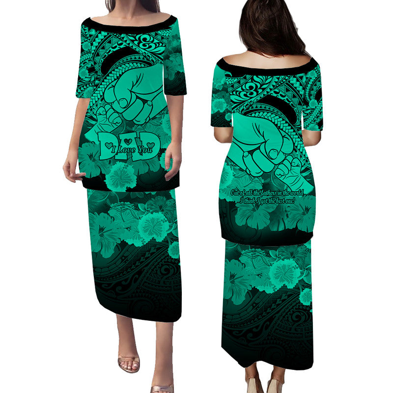 polyneisian-pride-happy-father-day-puletasi-dress-i-love-you-dad-polynesian-tribal-green
