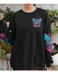 In The Next Life Skull Karma Fairy Black Sweatshirt - Wonder Print Shop