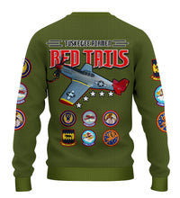 (Custom Personalised) Tuskegee Airmen Sweater US Military Army Green Red Tails LT13