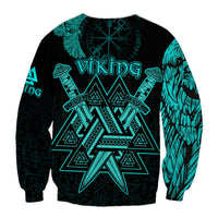 custom-viking-sweatshirt-valknut-raven-symbol-celtic-vegvisir-cyan-color