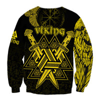 custom-viking-sweatshirt-valknut-raven-symbol-celtic-vegvisir-yellow-color