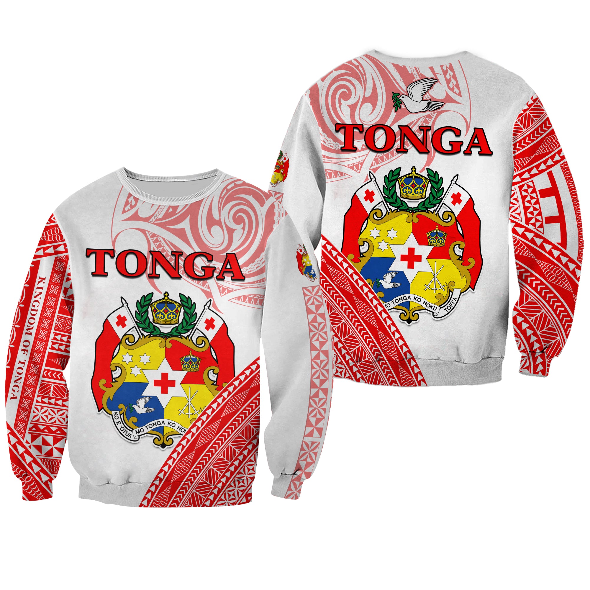 Tonga Sweatshirt Tongan Pattern Blithesome LT13 - Wonder Print Shop
