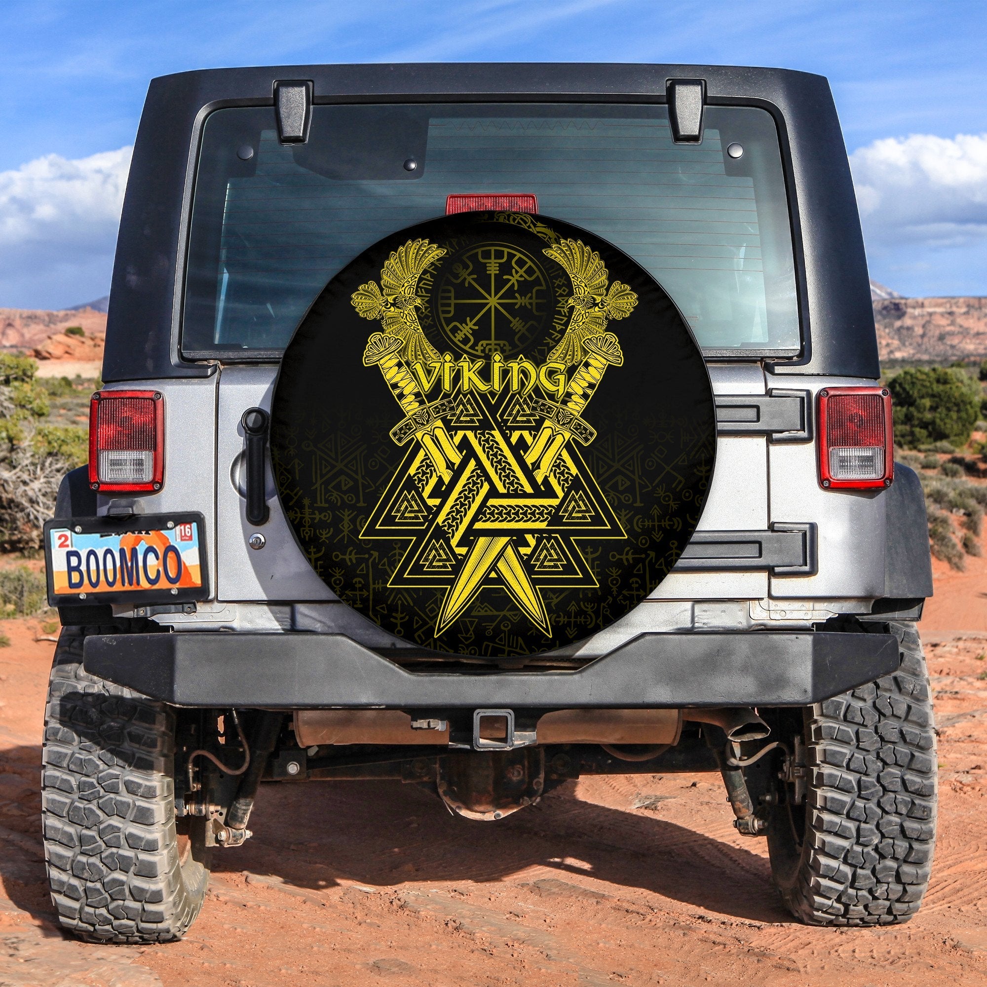 custom-viking-spare-tire-cover-valknut-raven-symbol-celtic-vegvisir-yellow-color