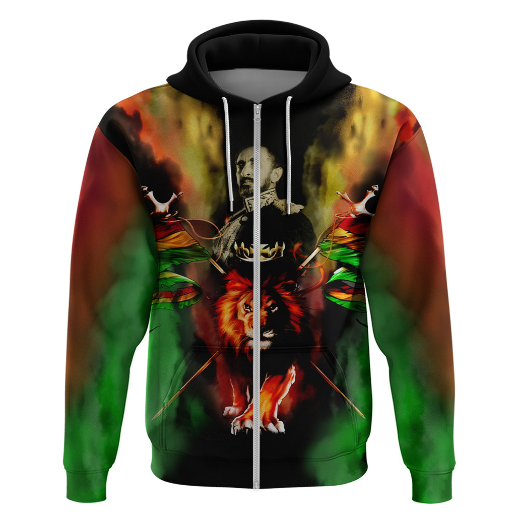 African Hoodie Africa Reggae Rastafarian King Flag Lion Pullover - Wonder Print Shop