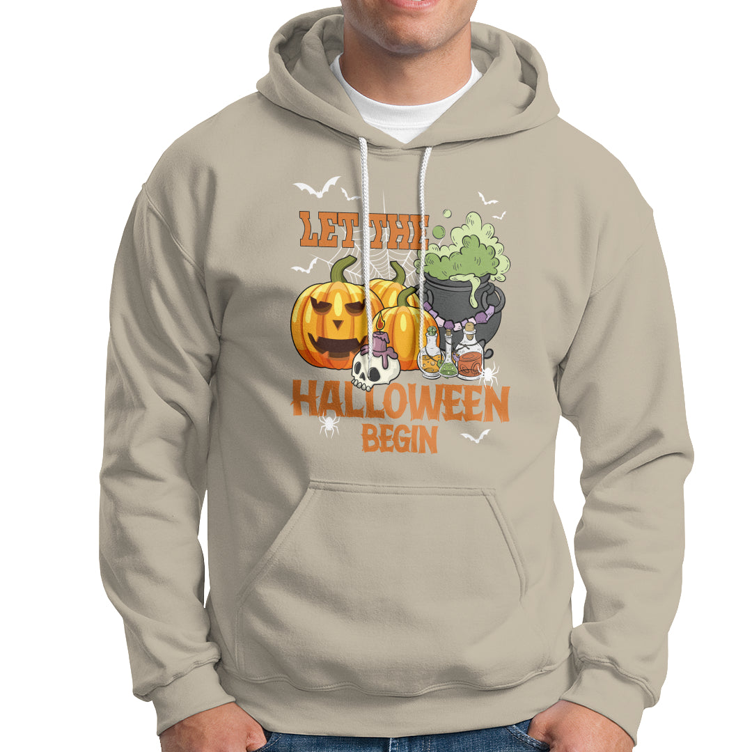 Halloween Hoodie Let The Halloween Begin Scary Pumpkin Halloween Costume - Wonder Print Shop