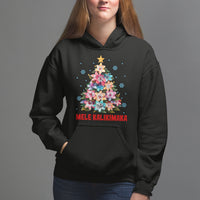 Tropical Hawaiian Plumeria Christmas Tree Mele Kalikimaka Hoodie - Wonder Print Shop