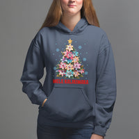 Tropical Hawaiian Plumeria Christmas Tree Mele Kalikimaka Hoodie - Wonder Print Shop