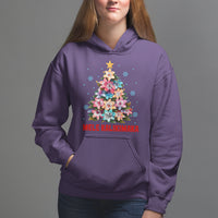 Tropical Hawaiian Plumeria Christmas Tree Mele Kalikimaka Hoodie - Wonder Print Shop
