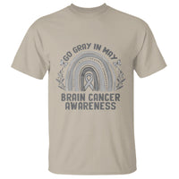Brain Cancer T Shirt Brain Cancer Awareness Shirt Go Gray In May Ribbon Rainbow - Wonder Print Shop