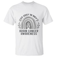 Brain Cancer T Shirt Brain Cancer Awareness Shirt Go Gray In May Ribbon Rainbow - Wonder Print Shop