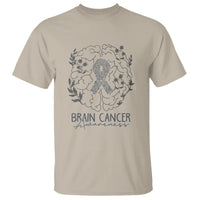 Brain Cancer T Shirt Brain Cancer Awareness Support Gray Ribbon Brain Men Womens - Wonder Print Shop