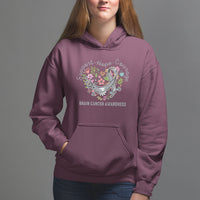 Brain Cancer Hoodie Brain Cancer Awareness Support Hope Courage Grey Ribbon - Wonder Print Shop