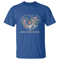 Brain Cancer T Shirt Brain Cancer Awareness Support Hope Courage Grey Ribbon - Wonder Print Shop