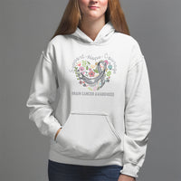Brain Cancer Hoodie Brain Cancer Awareness Support Hope Courage Grey Ribbon - Wonder Print Shop