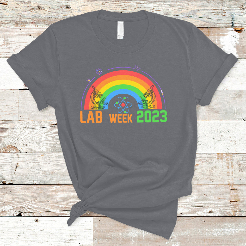 Medical Lab Tech T Shirt Lab Week 2023 Medical Laboratory Science Lab Rainbow - Wonder Print Shop