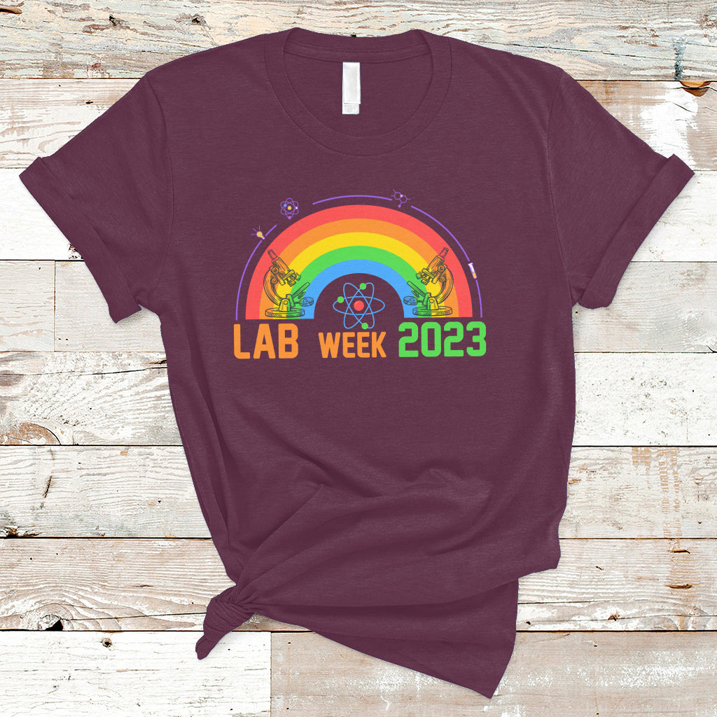 Medical Lab Tech T Shirt Lab Week 2023 Medical Laboratory Science Lab Rainbow - Wonder Print Shop
