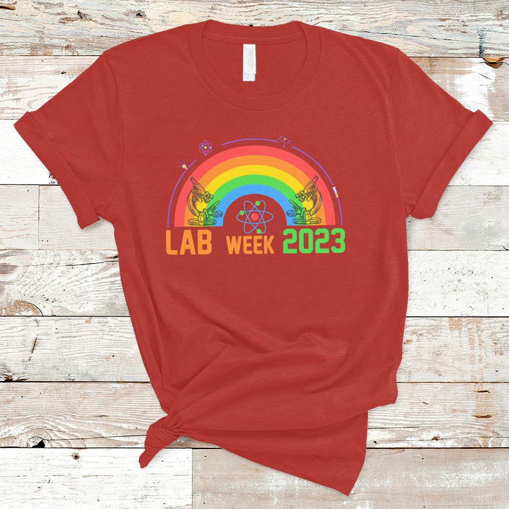 Medical Lab Tech T Shirt Lab Week 2023 Medical Laboratory Science Lab Rainbow - Wonder Print Shop