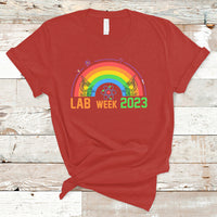 Medical Lab Tech T Shirt Lab Week 2023 Medical Laboratory Science Lab Rainbow - Wonder Print Shop