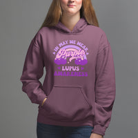 Lupus Awareness Hoodie In May We Wear Purple Lupus Awareness Purple Ribbon Awareness - Wonder Print Shop