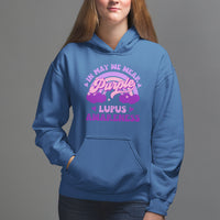 Lupus Awareness Hoodie In May We Wear Purple Lupus Awareness Purple Ribbon Awareness - Wonder Print Shop