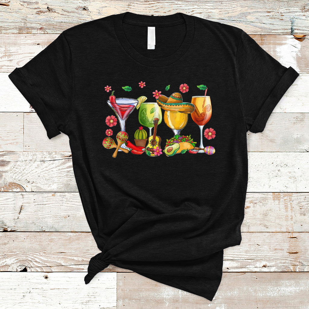 Funny Cinco De Mayo T Shirt Cinco De Mayo Mexico Wine Tequila Mexican Fiesta Party - Wonder Print Shop