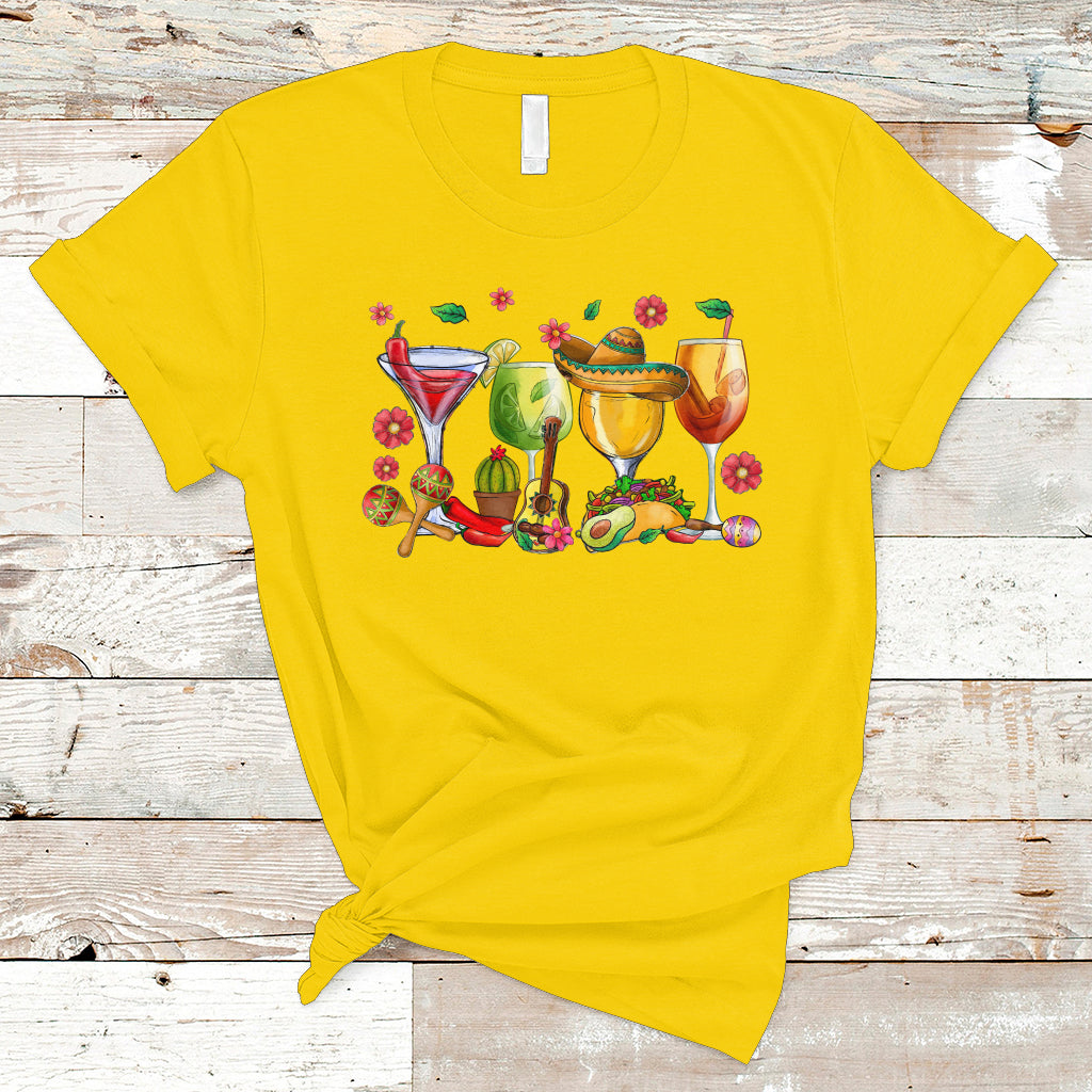 Funny Cinco De Mayo T Shirt Cinco De Mayo Mexico Wine Tequila Mexican Fiesta Party - Wonder Print Shop