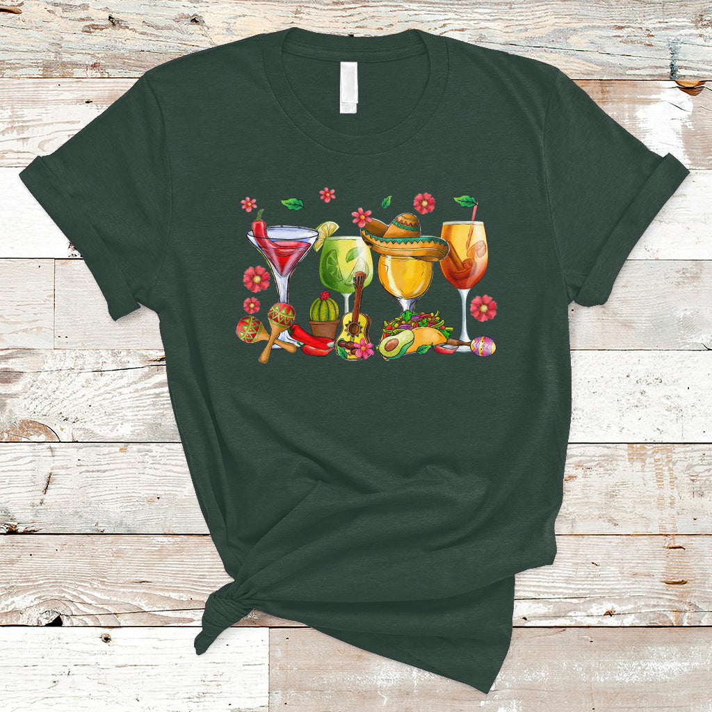 Funny Cinco De Mayo T Shirt Cinco De Mayo Mexico Wine Tequila Mexican Fiesta Party - Wonder Print Shop