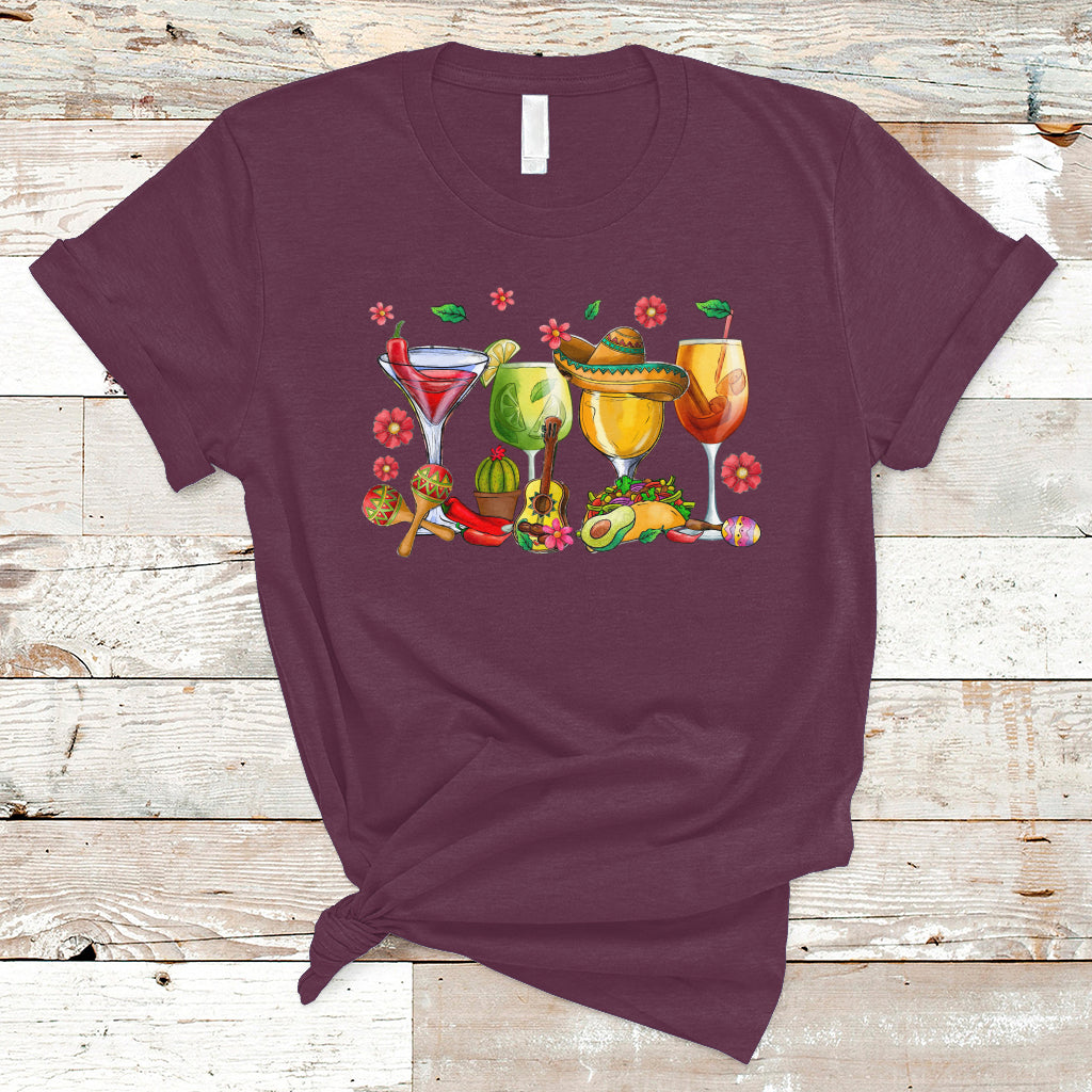 Funny Cinco De Mayo T Shirt Cinco De Mayo Mexico Wine Tequila Mexican Fiesta Party - Wonder Print Shop