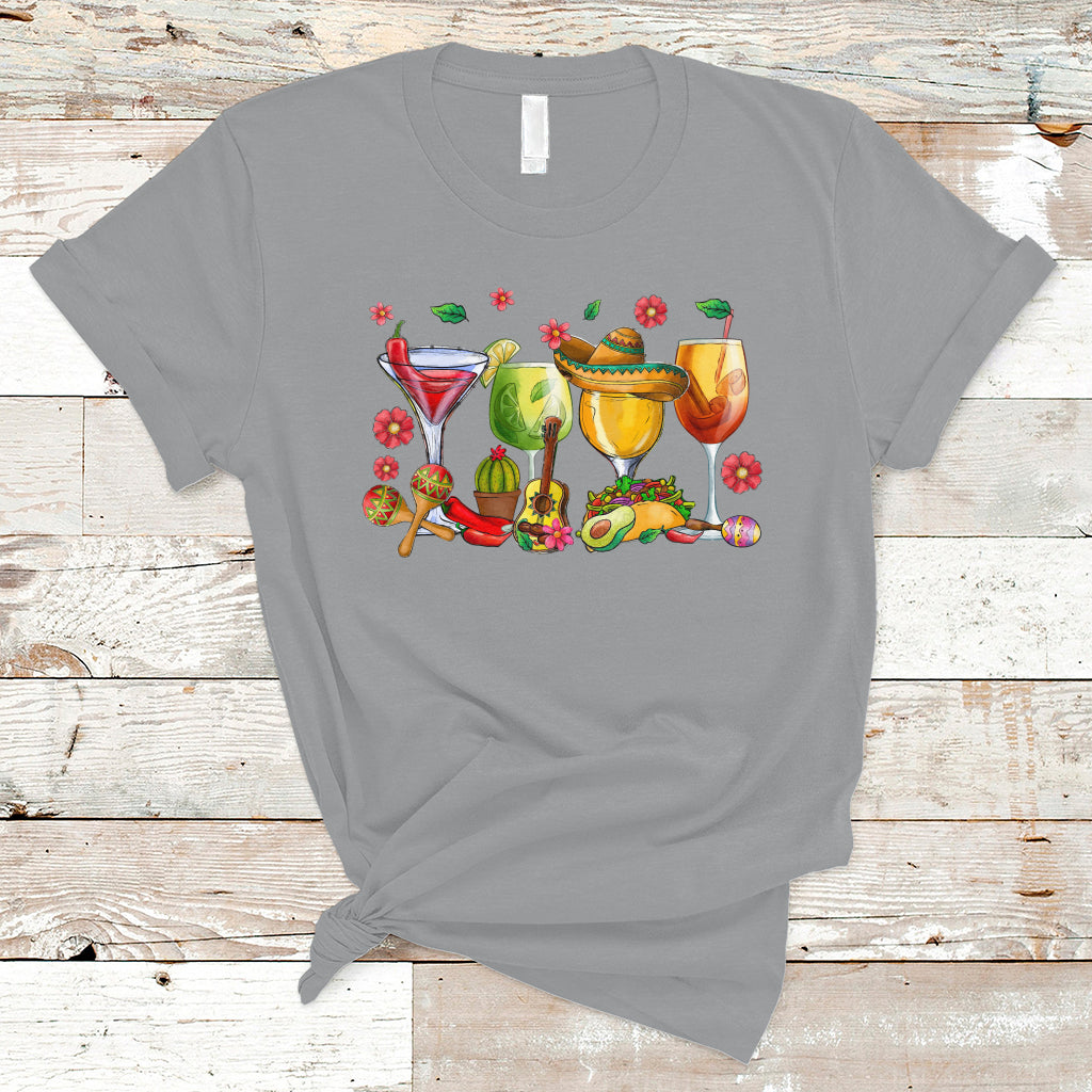 Funny Cinco De Mayo T Shirt Cinco De Mayo Mexico Wine Tequila Mexican Fiesta Party - Wonder Print Shop