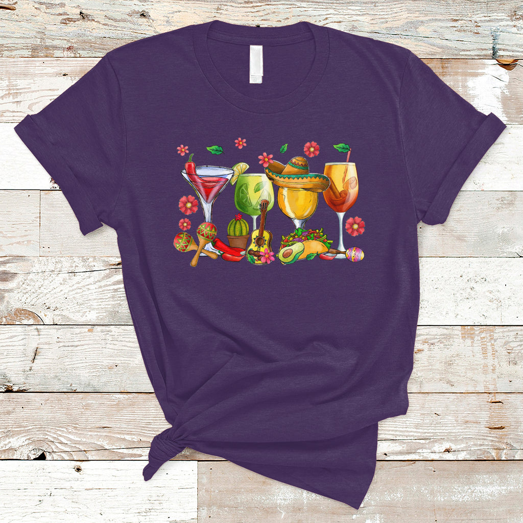 Funny Cinco De Mayo T Shirt Cinco De Mayo Mexico Wine Tequila Mexican Fiesta Party - Wonder Print Shop