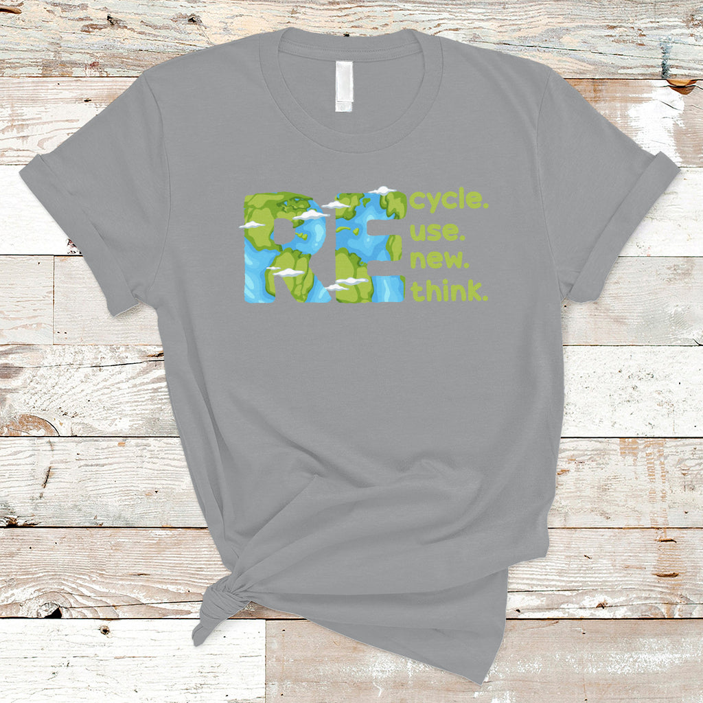 Earth Day T Shirt Recycle Reuse Renew Rethink Outfit For Earth Day 2023 - Wonder Print Shop