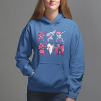 Halloween Breast Cancer Hoodie Dabbing Skeleton Zombie Pink Ribbon Breast Cancer Awareness - Wonder Print Shop