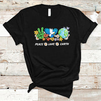 Earth Day T Shirt Earth Day Peace Love Earth Teacher Environment Day Recycle - Wonder Print Shop
