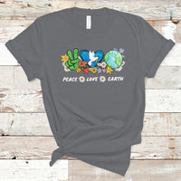 Earth Day T Shirt Earth Day Peace Love Earth Teacher Environment Day Recycle - Wonder Print Shop