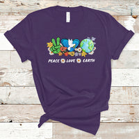 Earth Day T Shirt Earth Day Peace Love Earth Teacher Environment Day Recycle - Wonder Print Shop