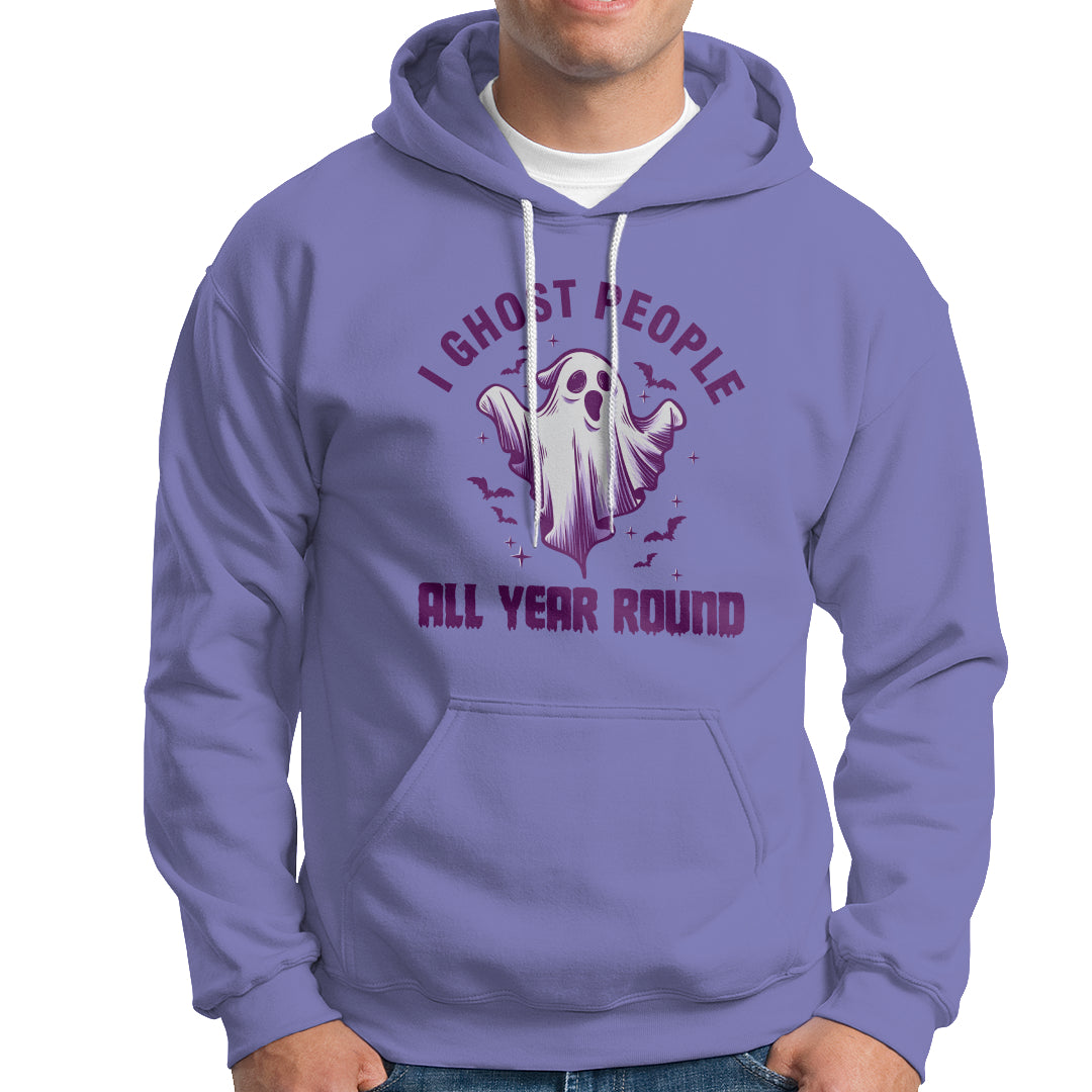 Funny Boo Sheet Hoodie I Ghost People All Year Round Spooky Ghost Halloween Costume - Wonder Print Shop