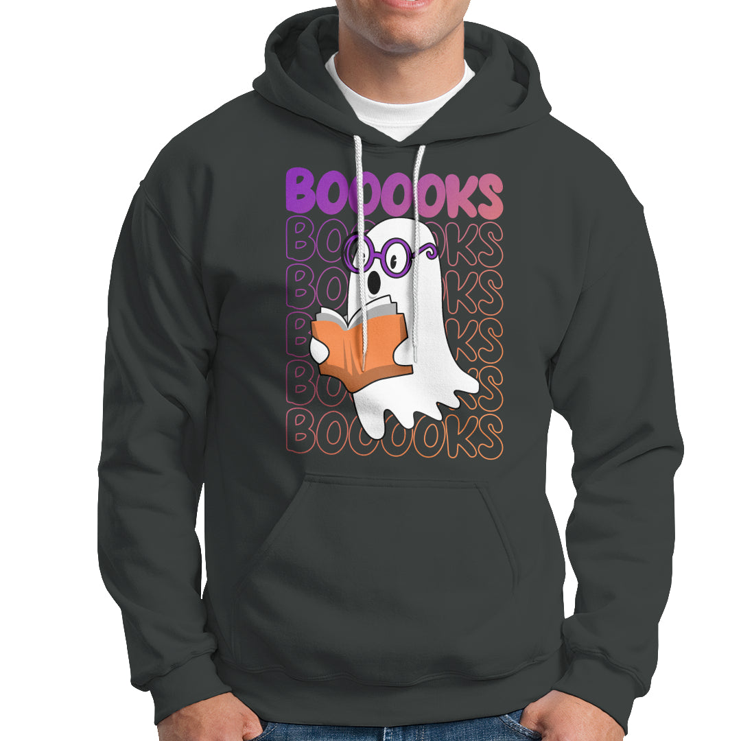 Halloween Reading Hoodie Booooks Cute Ghost Nerd Boo Sheet - Wonder Print Shop