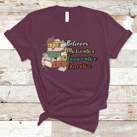 Teacher T Shirt Believer Motivator Innovator Educator Teach Inspire Love Teacher T-Shirt, Back To School Shirt, Gift For Teacher, Funny Teaching - Wonder Print Shop